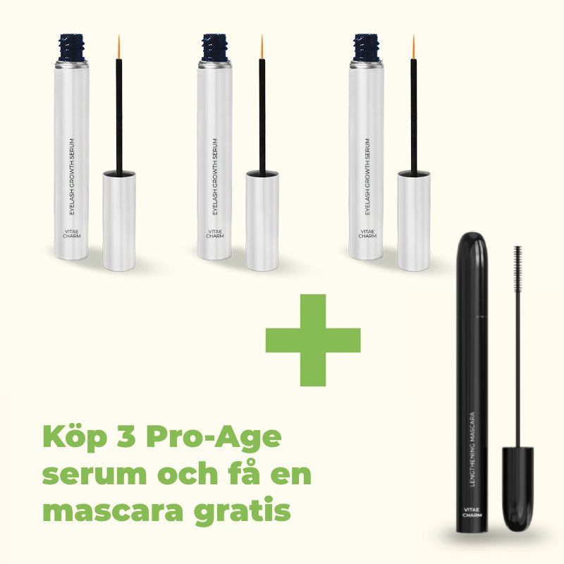 3 Pro-Age Ögonfransförbättrande Serum plus 1 Mascara Gratis